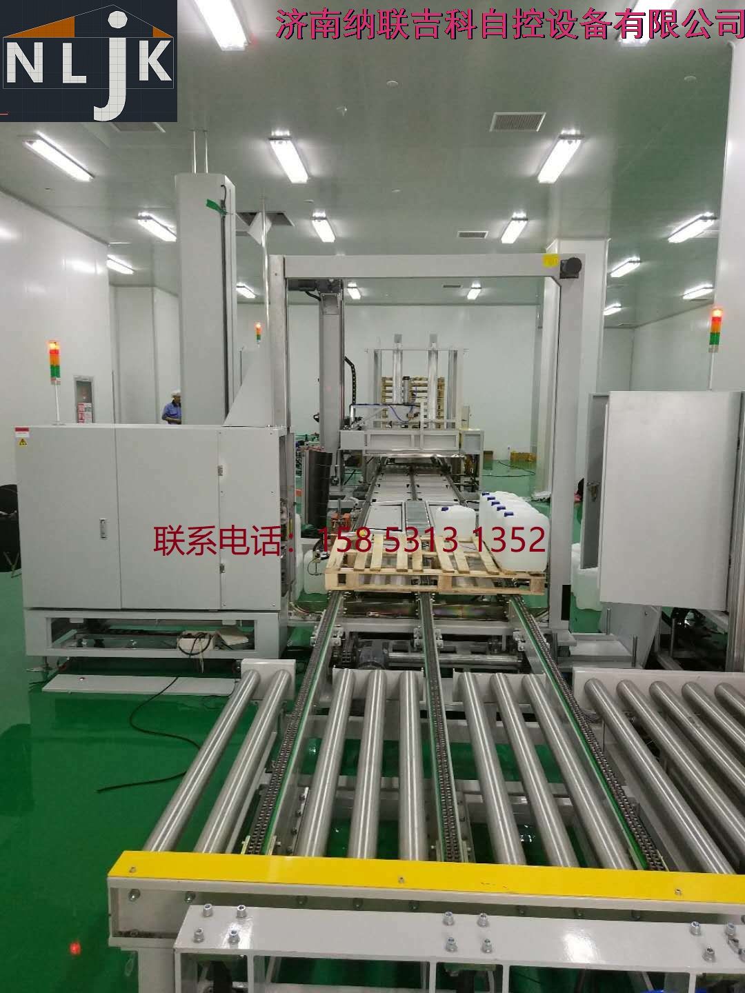 全自動(dòng)桶碼垛包裝輸送系統(tǒng)，威高藥業(yè)透析液輸送系統(tǒng)